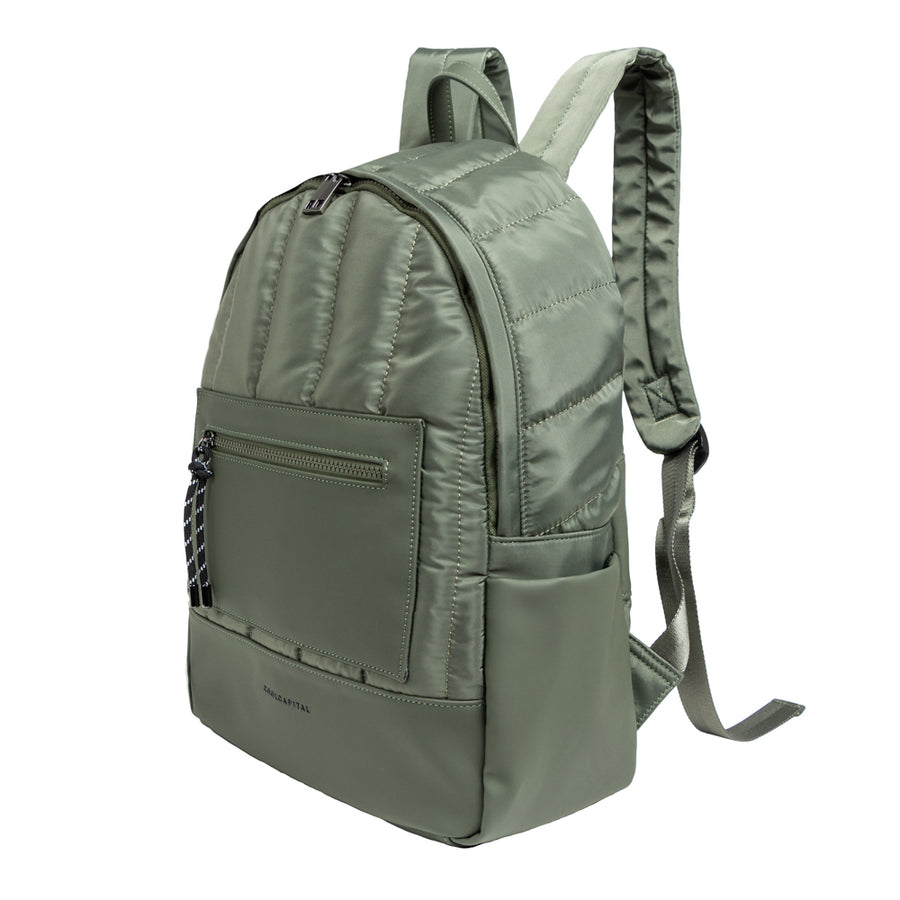 Mochila Fuji: Laptop 15.6", Banda para Equipaje, Verde
