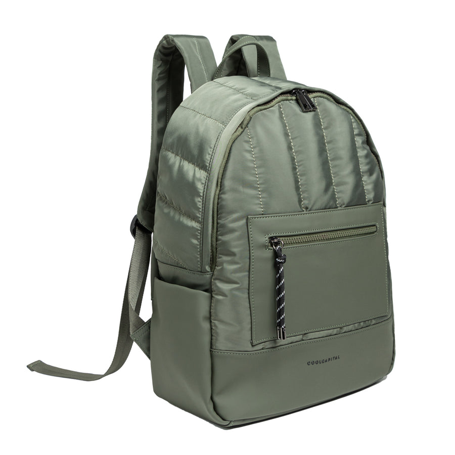 Mochila Fuji: Laptop 15.6", Banda para Equipaje, Verde