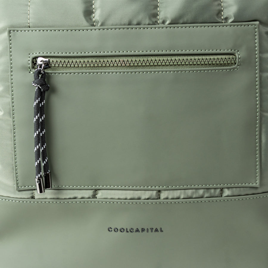 Mochila Fuji: Laptop 15.6", Banda para Equipaje, Verde