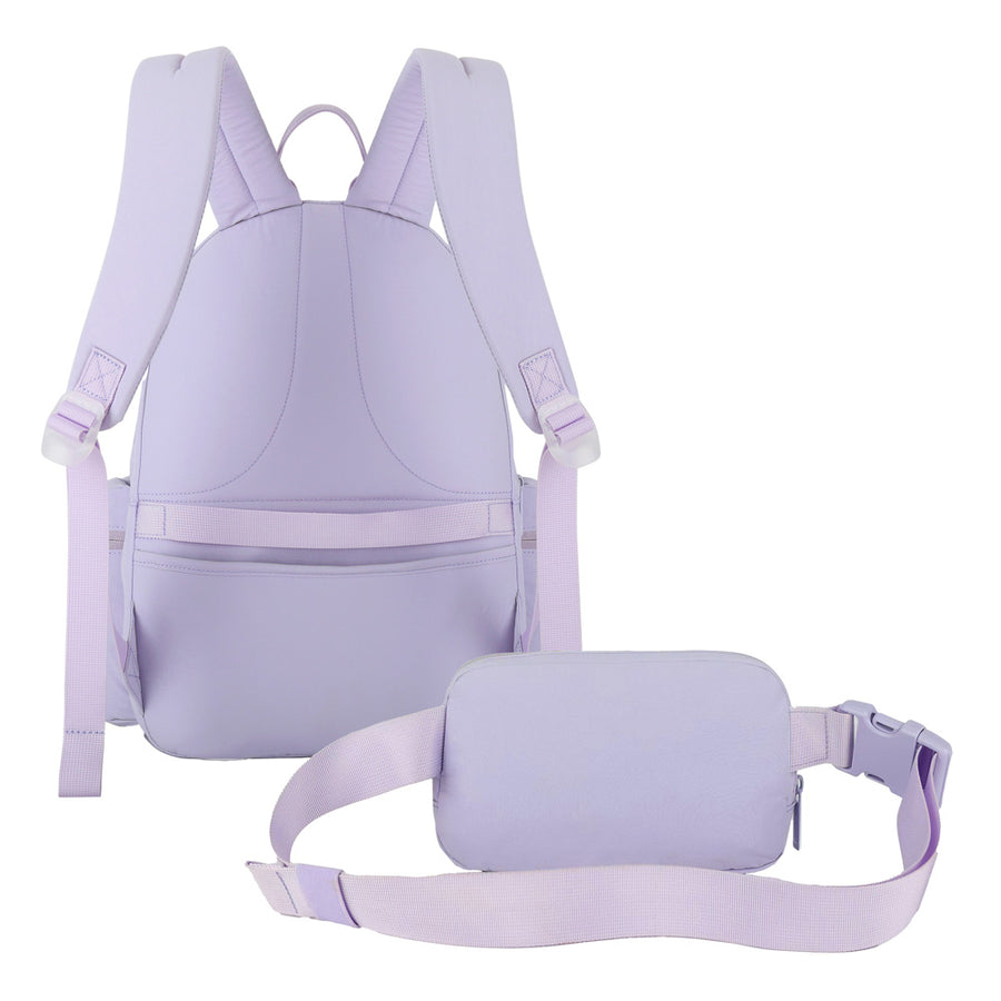 Mochila Canyon para Laptop 14" con Cangurera: Protección y Organización Total, Lila