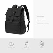 Mochila Rizz: Laptop 15.6", Roll-Top y Viaje Rojo