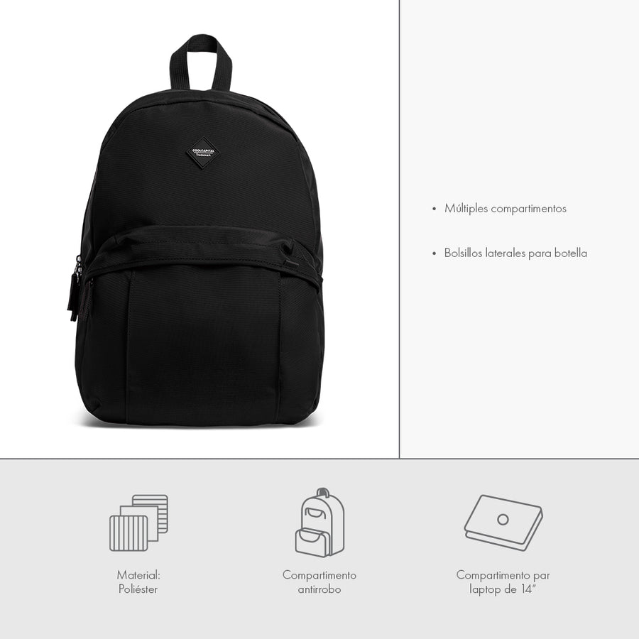 Mochila para laptop | CoolCapital Pixie | 14" pulgadas Negra