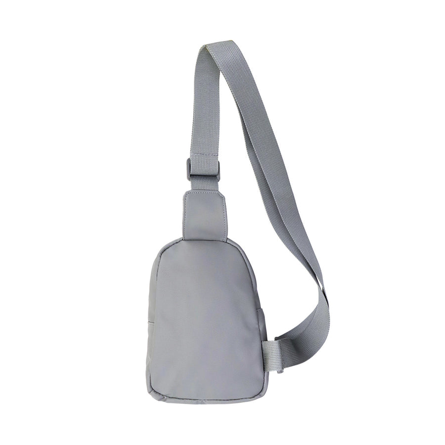 Crossbody VIVA para Celular: Correa Ajustable, Poliéster Gris