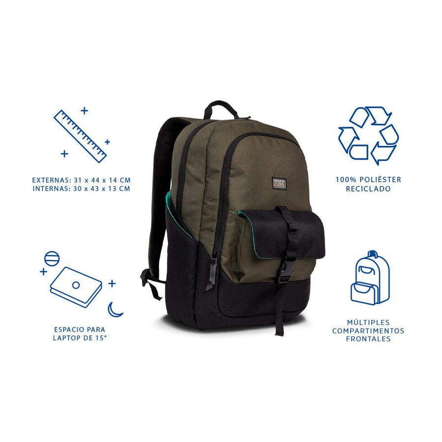 Mochila para laptop ecológica | Cool Capital RE3 | 15" pulgadas reciclado - Cool Capital