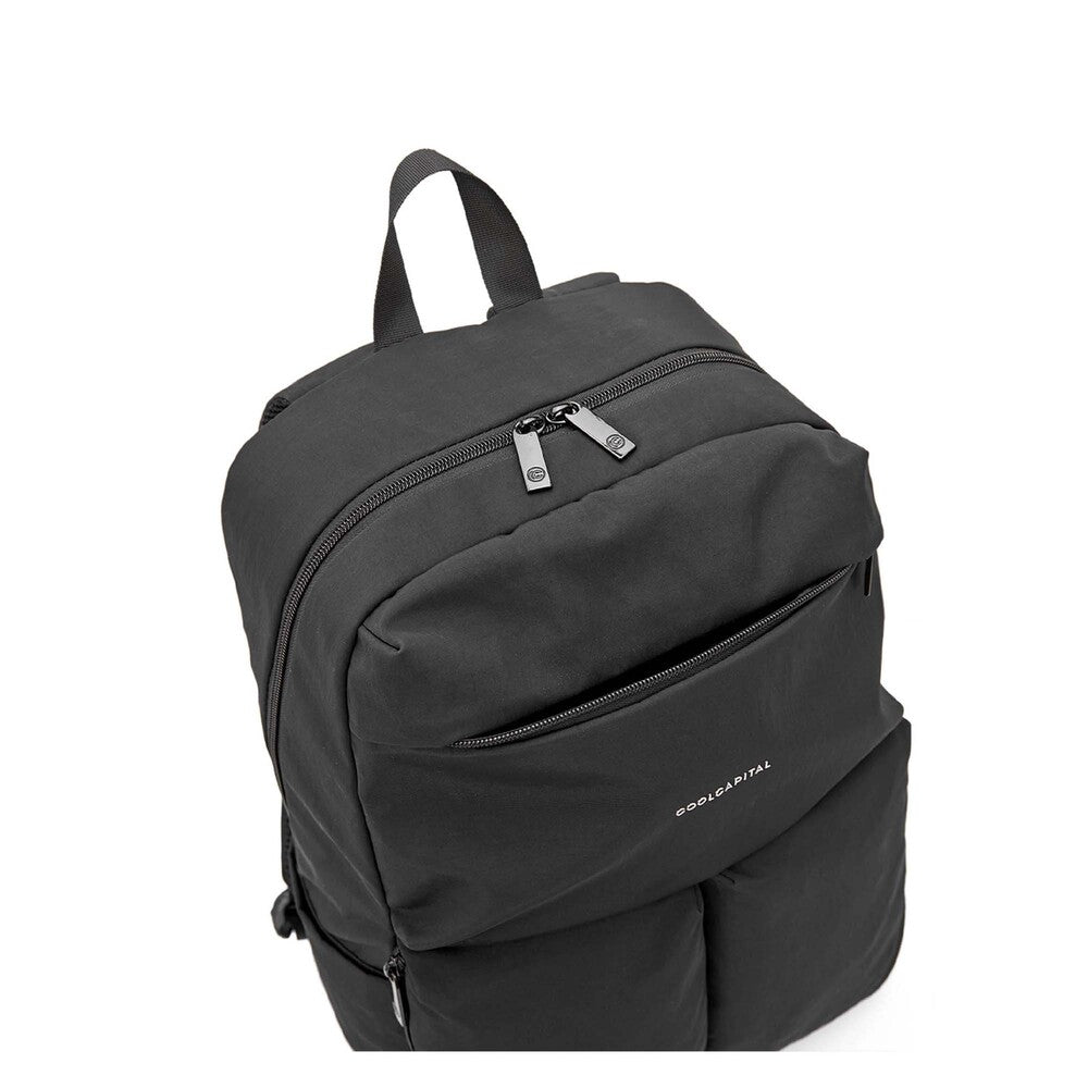 MOCHILA SEOUL Laptop 15” Cool Capital + TERMO 710 ml Combo Negro