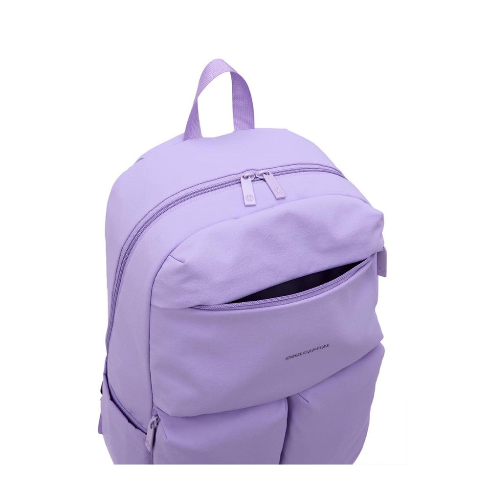 MOCHILA SEOUL Laptop 15” Cool Capital + TERMO 710 ml Combo Morado