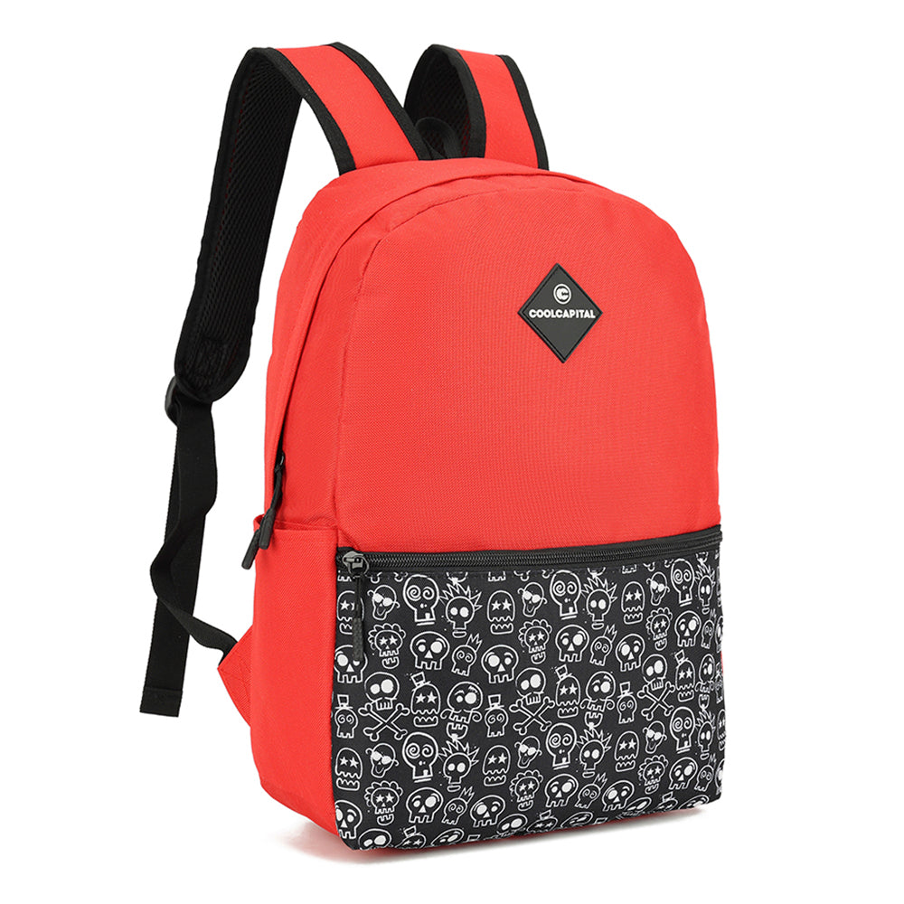 Mochila para laptop | CoolCapital Lite Skulls | 15.6" pulgadas Rojo