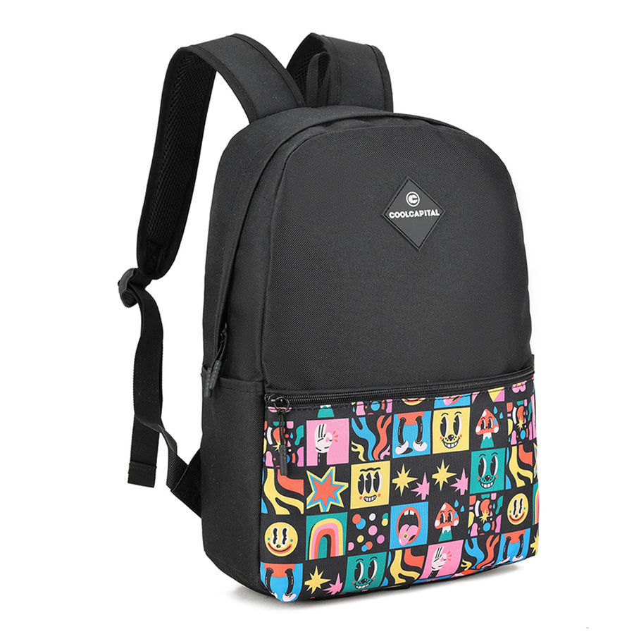 Mochila para laptop + audífonos alámbricos on ear | CoolCapital Black Stickers | 15.6" pulgadas combo