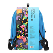 Mochila para laptop + audífonos alámbricos on ear | CoolCapital Blue Retro| 15.6" pulgadas combo