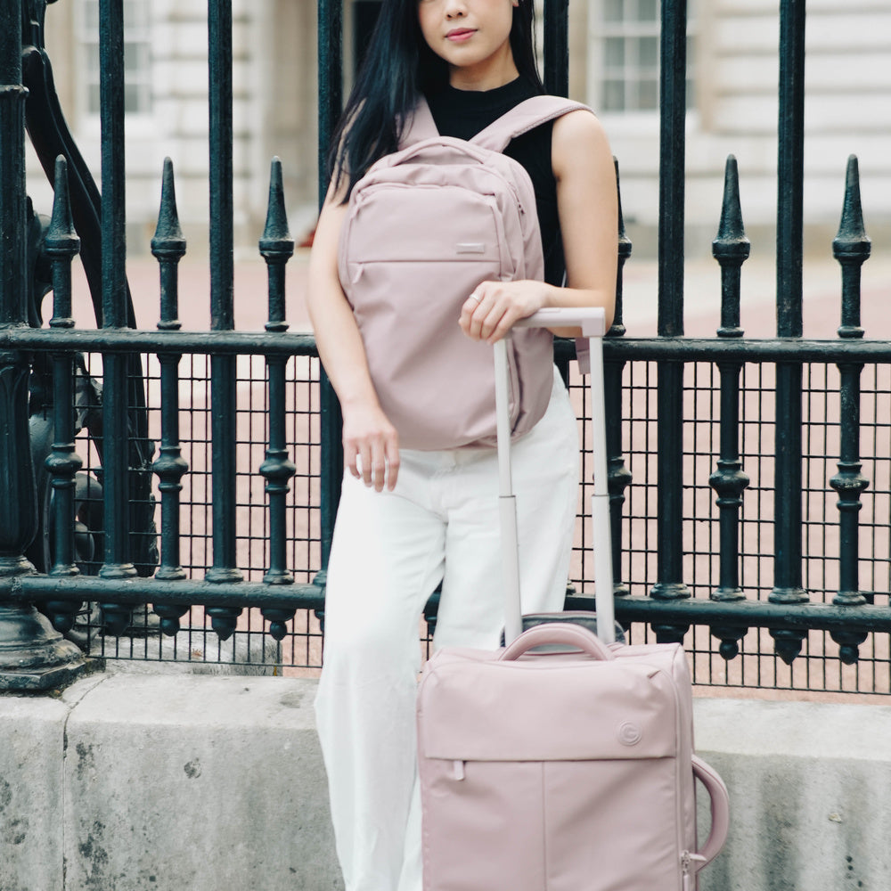 MALETA CARRY ON + MOCHILA DOTT Equipaje Cabina Viajes Cool Capital Rosa