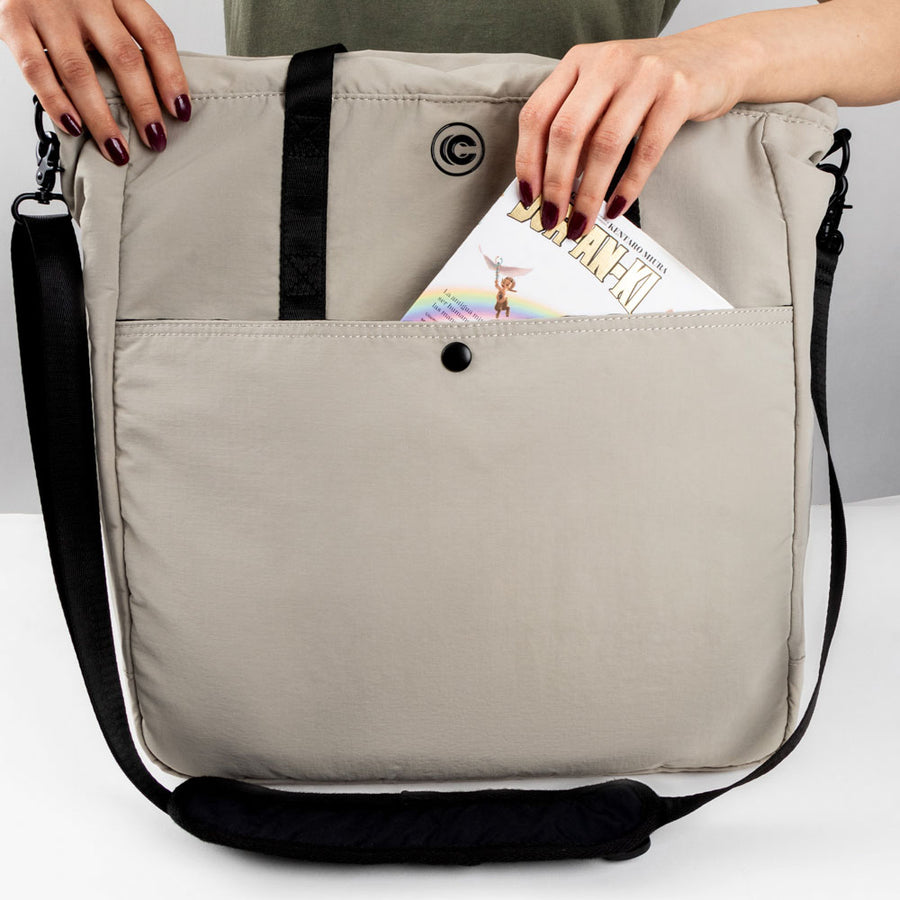 Bolsa Tote Bag Vienna: Laptop 15.6", Asa Ajustable, Beige
