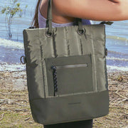 Bolsa Tote Bag Fuji: Laptop 15.6", Resistente y Ajustable, Verde