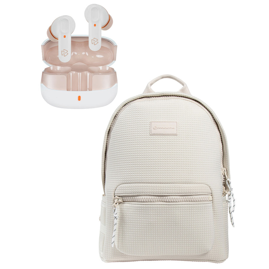 Combo Mochila Nara + Audífonos TWS Pure Rosa