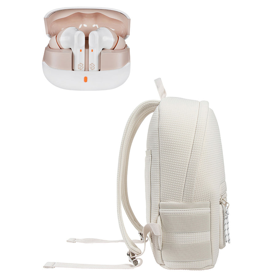 Combo Mochila Nara + Audífonos TWS Pure Rosa