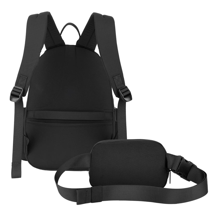 Mochila Canyon para Laptop 14" con Cangurera: Protección y Organización Total, Negro