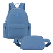 Mochila Canyon para Laptop 14" con Cangurera: Protección y Organización Total, Azul