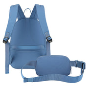 Mochila Canyon para Laptop 14" con Cangurera: Protección y Organización Total, Azul