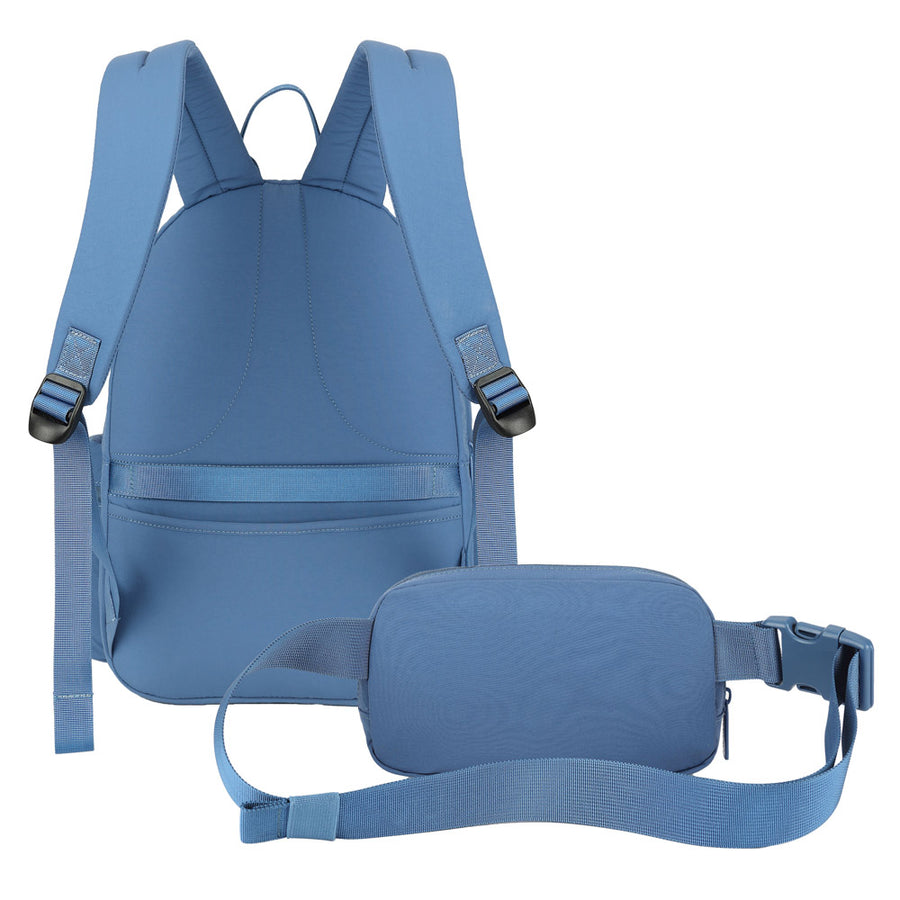 Mochila Canyon para Laptop 14" con Cangurera: Protección y Organización Total, Azul