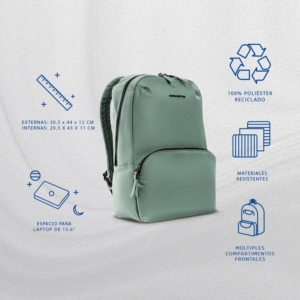 MOCHILA MELBOURNE Laptop 15.6" Cool Capital Verde