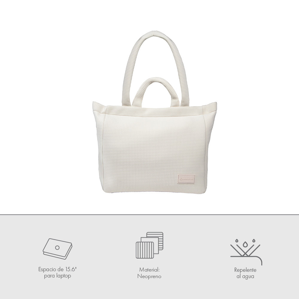 BOLSA TOTE BAG NARA Laptop 15.6" Cool Capital Blanco