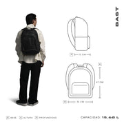 Mochila para laptop | CoolCapital Bast | 15.6" pulgadas Gris