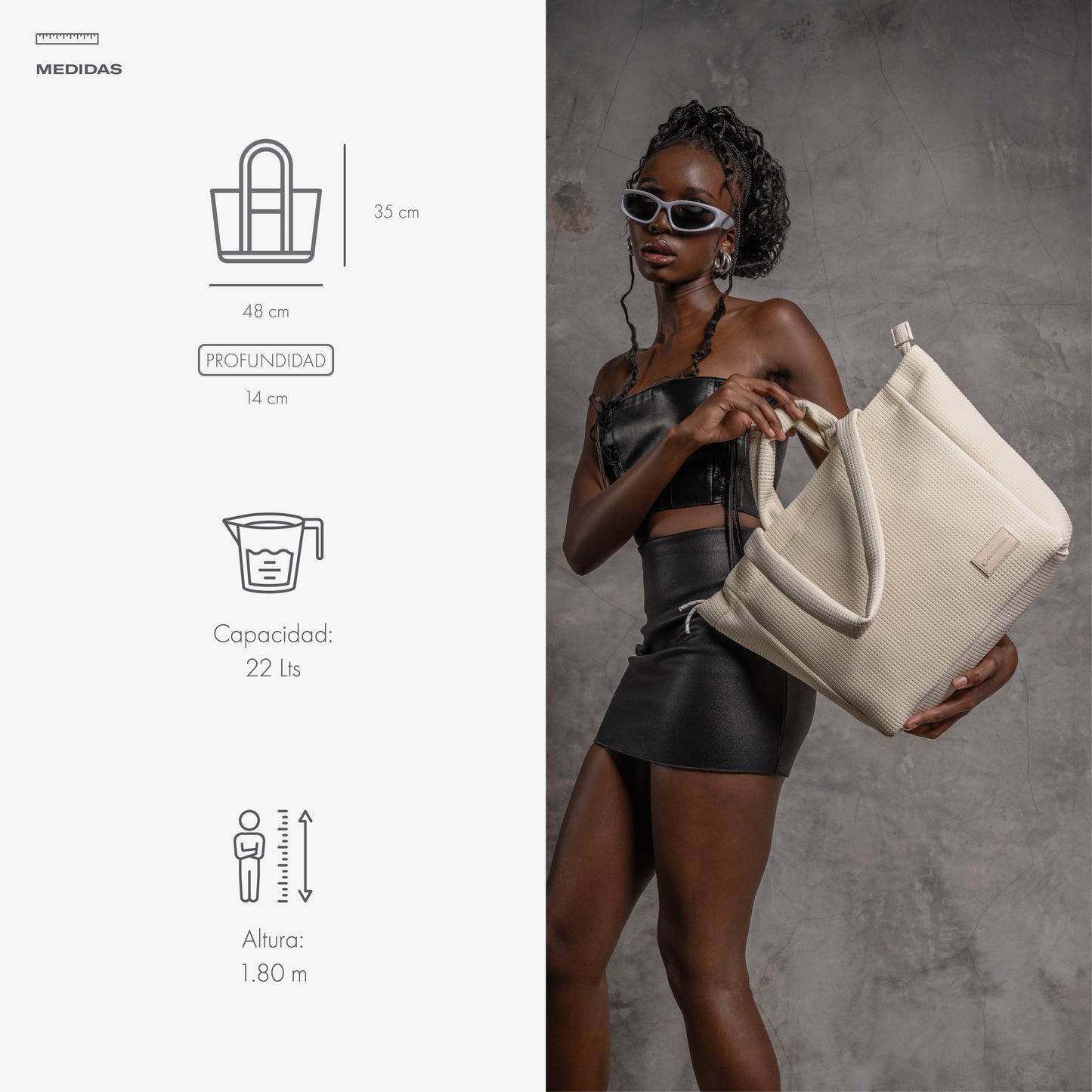 BOLSA TOTE BAG NARA Laptop 15.6" Cool Capital Blanco