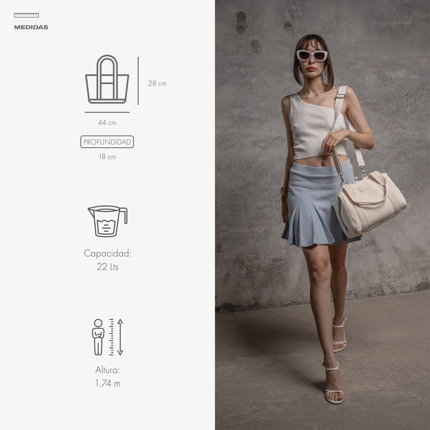 BOLSA TOTE BAG NARA Tablet 11" Cool Capital Blanco