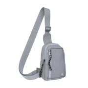 Crossbody VIVA para Celular: Correa Ajustable, Poliéster Gris