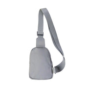 Crossbody VIVA para Celular: Correa Ajustable, Poliéster Gris