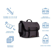 Combo Portafolio Urban 15.6” + Smartwatch Kronos Stylus